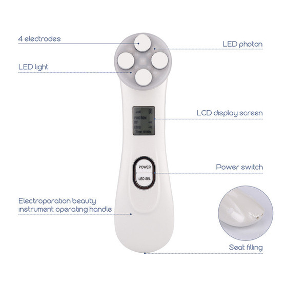 5 in 1 LED Skin Care Face Tightening Massager Device
