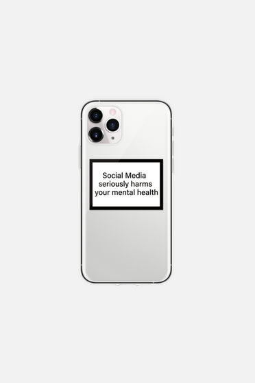 Social Media seriously harms your mental health iPhone Case