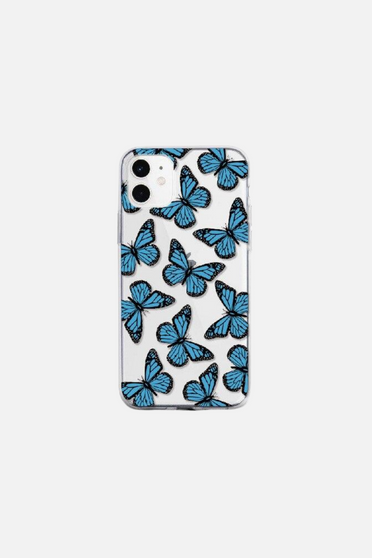 Vintage Butterfly Blue iPhone Case