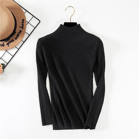 New Women's Turtleneck Sweater Women Sweaters Fashion Jersey Women Winter 2020 Autumn Pullover Women Sweater Jumper Truien Dames