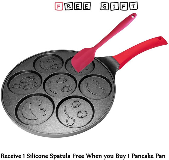 Smile Pancake Pan - Pancake Griddle Shapes - Nonstick Smiley Face