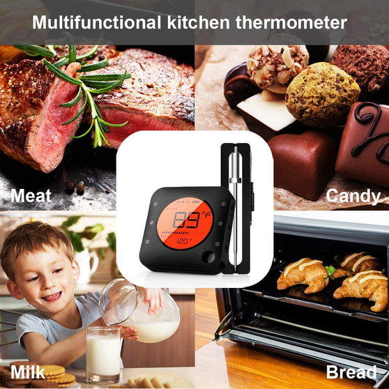 BFOUR Meat Thermometer, Wireless Bluetooth Digital Meat Thermometer