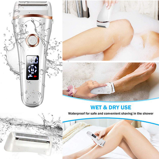 Body Legs Underarms Trimmer Shaver For Women, Bikini Cordless Remover Wet/Dry