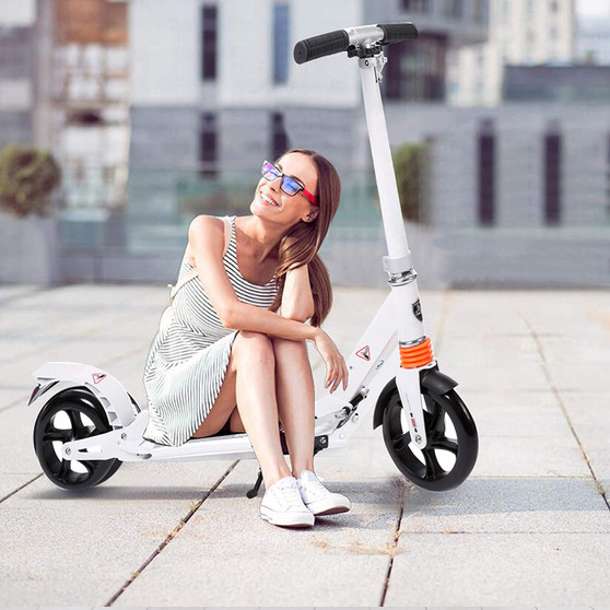 Folding Adjustable Scooter with Disc Brake and 200mm Large Wheels