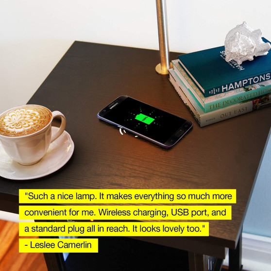 Wireless Charging Station & USB Port.