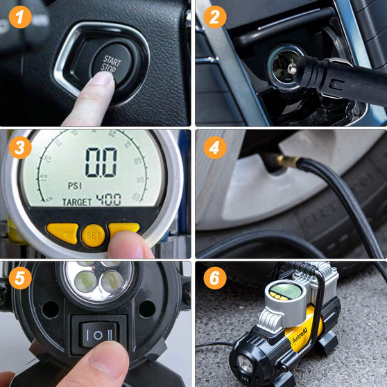 Portable Air Compressor Pump, Digital Tire Inflator