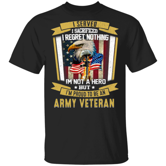 I'm Proud To Be An Army Veteran T-Shirt Patriotic U.S Military Veteran Shirt For Men Gift