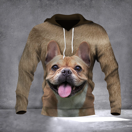 Frenchie Hoodie 3D All Over Print Dog Hoodie Gift For Female For Male