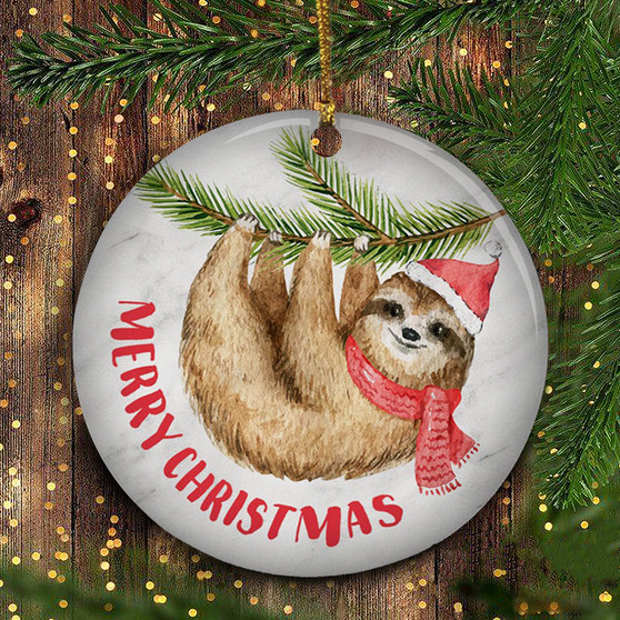 Sloth Christmas Ornament Merry Christmas Sloth Ornament Hobby Lobby Cute Ornament For Xmas Tree