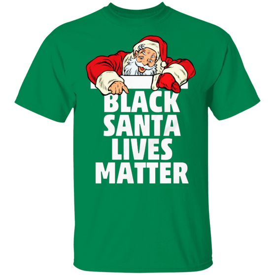 Santa Claus Black Santa Lives Matter T-Shirt Funny Santa Shirt Men Woman Christmas Gift