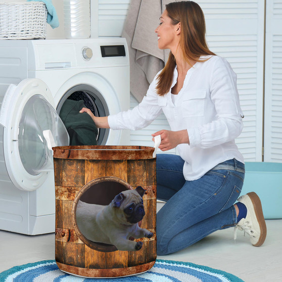 Pug Laundry Basket Dogs Lovers Unique Gift For Mother In Law