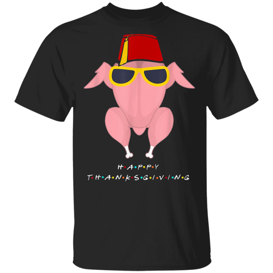 Happy Thanksgiving T-Shirt Adorable Pink Turkey Thanksgiving Shirt Ideas Gifts For Friends