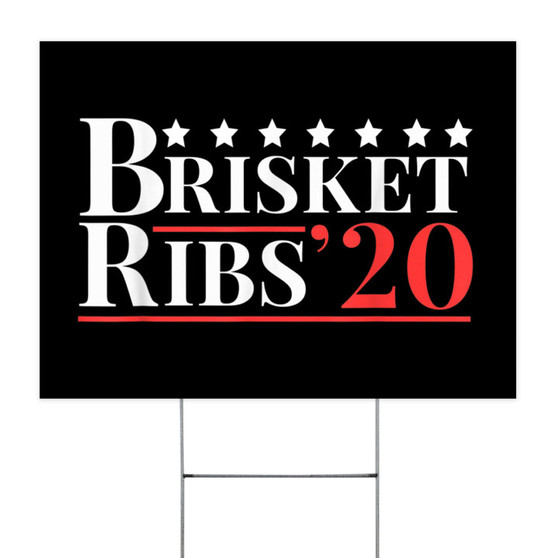 Brisket Ribs 2020 Yard Sign Barbeque Grilling Sign Outdoor Decor