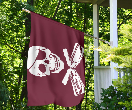 Old Row Maroon Pirate Flag Mississippi State Pirate Flag Home Decor