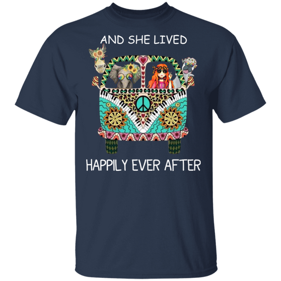 And She Lived Happily Ever After T-Shirt Graduation Gift For Girl Shirt With Positive Message