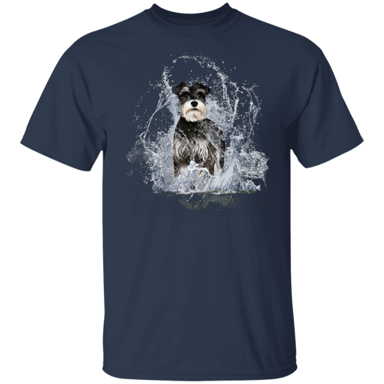 Schnauzer Dog Water Reflection Shirts Dog Cute Graphic Tees