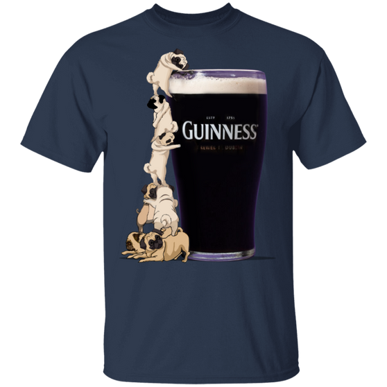 Funny Pug T-Shirt Guinness Shirt Gift For Beer Lover