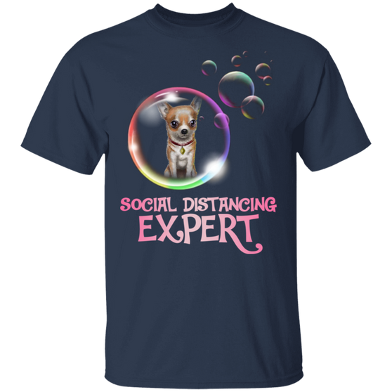 Chihuahua Social Distancing Expert T-Shirt Chihuahua Gift