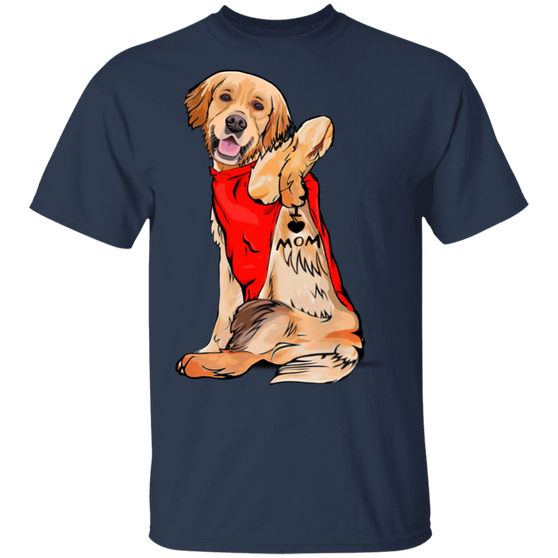 Golden Retriever Tattoo I Love Mom Cute Dog Shirt Mother's Day Gift