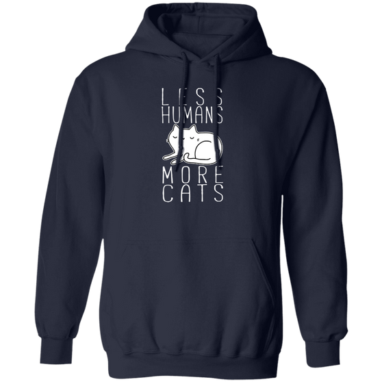 Less Humans More Cats Funny Hoodie Cat Lovely