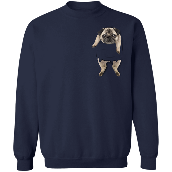 Pug Sweater Inside Pocket Lovely Pug Clothes