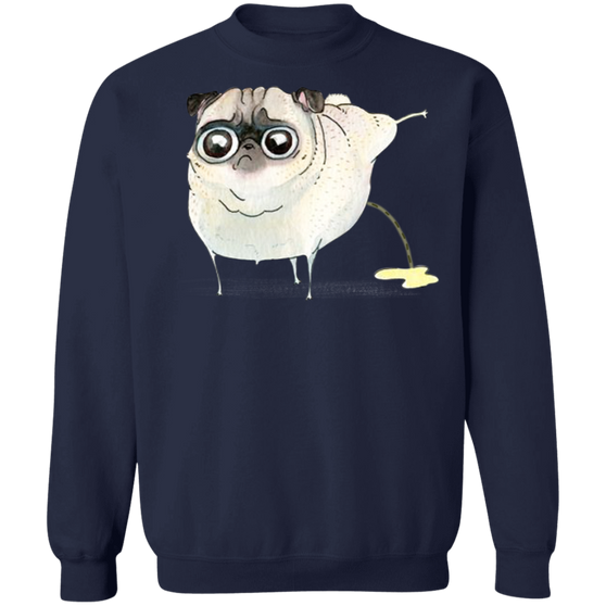 Bulldog Peeing On The Sweater, Prideearth Design It Funny Dogs Sweatshirt