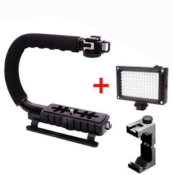 4 in 1 Triple Mount Phone & Camera Stabilizing Handle