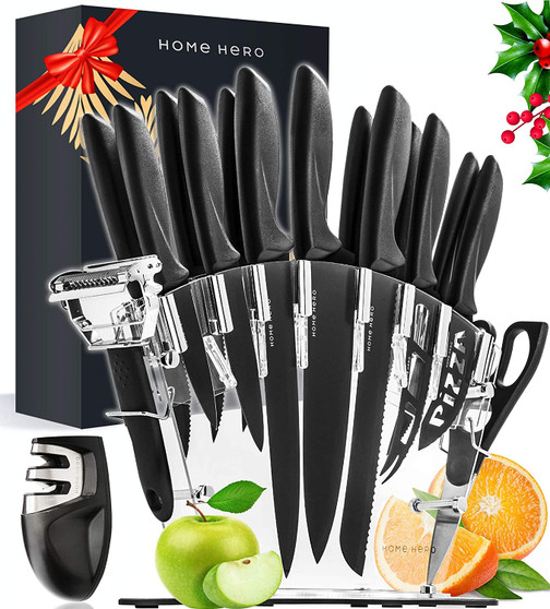 17 Pieces Kitchen Knives Set