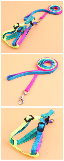 Adjustable Rainbow Dog Leash