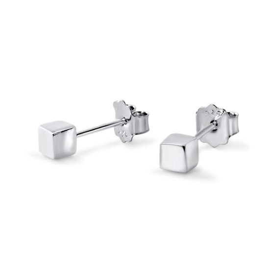 Handmade Square Silver Stud Earrings with durable usability