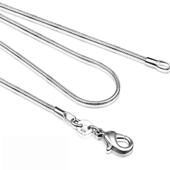 925 Sterling Silver 1.2MM Snake Chain Necklace
