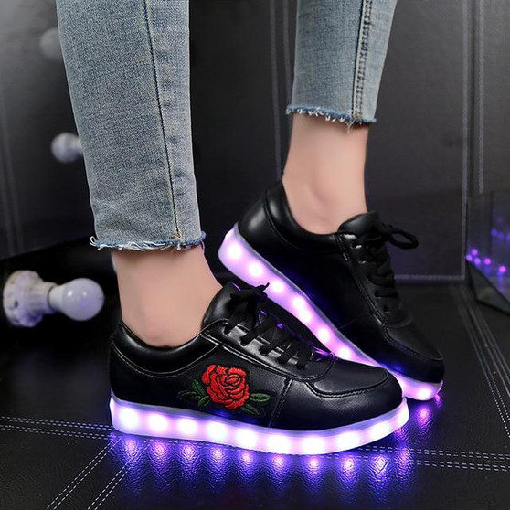 Flower LED Glowing Sneakers