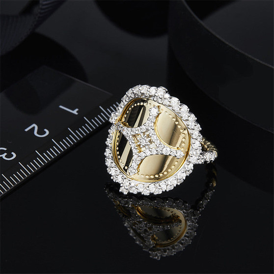 Yellow Gold Vintage Created Diamond Ring