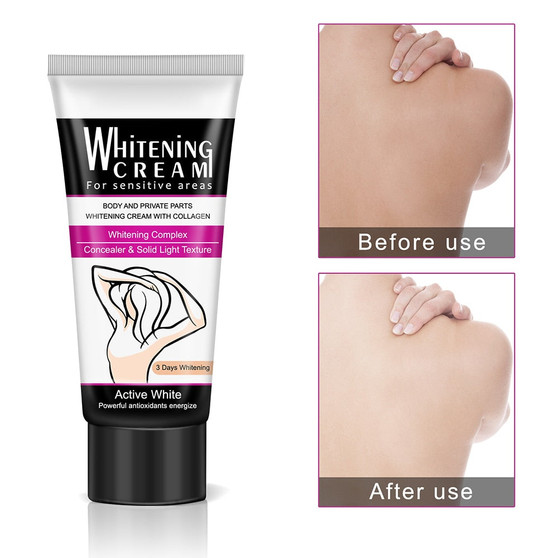 Body Whitening Cream Underarm Legs Bleaching Cream Dark Skin Natural Whitening Deodorant Cream for Skin Lightening Skin Care
