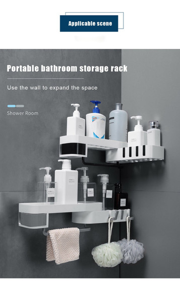 Corner Shower Shelf Bathroom Shampoo Shower Shelf Holder Kitchen Storage Rack Organizer Wall Mounted Bathroom Accessories