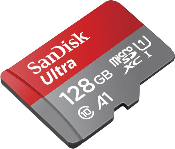 SanDisk Ultra 128GB microSDXC UHS-I card with Adapter - 100MB/s U1 A1 - SDSQUAR-128G-GN6MA