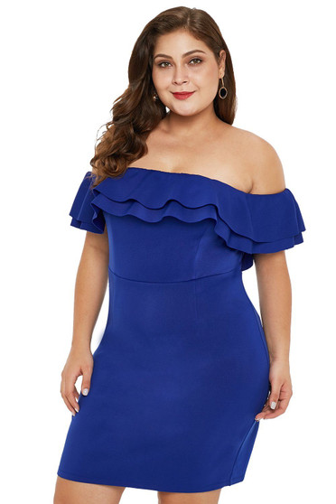 Layered Ruffle Off Shoulder Dress