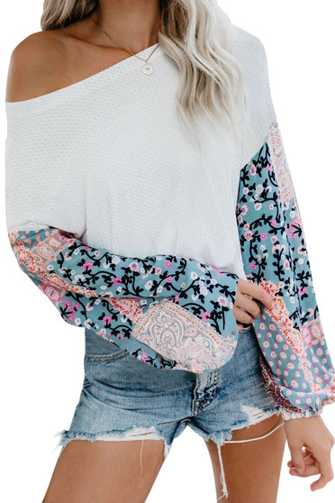 Blossom Contrast Swiss Dot Knit Top