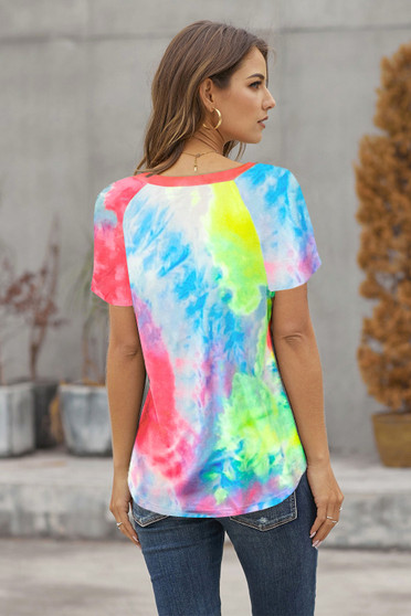 Getting Ripped Raglan Sleeve Tie Dye T-shirt