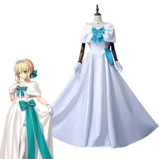 Fate Stay Night Saber Arturia Pendragon Cosplay Costume