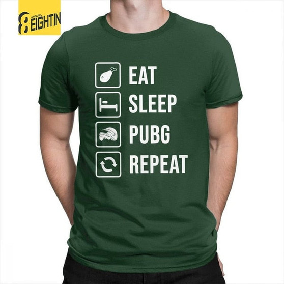 Eat Sleep PUBG Repeat T Shirts