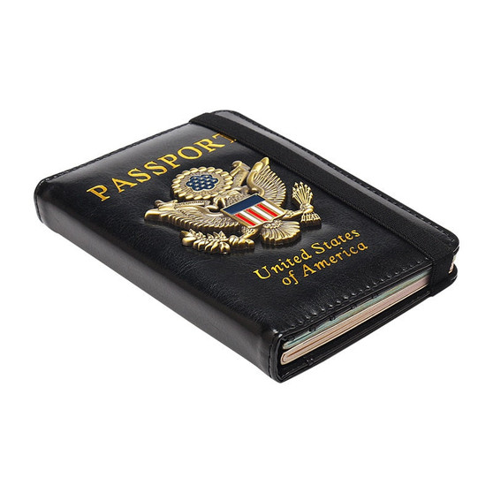 Leather Wallet (Purse) With The Cover of USA Passport