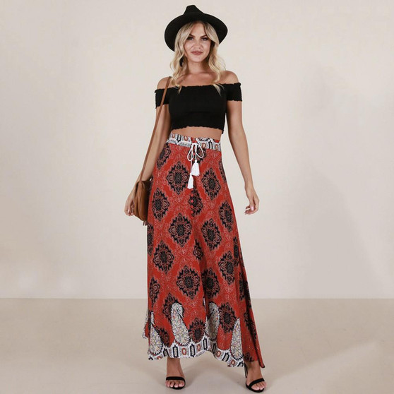 VINTAGE BOHO PRINTED OUTFIT