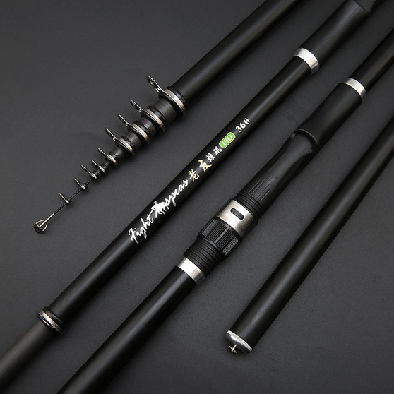 2019 Portable  Rock 2.4m 3.6m 4.5m 5.4m 6.3m 7.2m Carp rod  Telescopic Sea Fishing Rod Spinning rod carbon fiber Ultralight hard