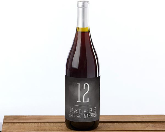 Eat Drink be Married Wine Label Table Numbers (1-20)