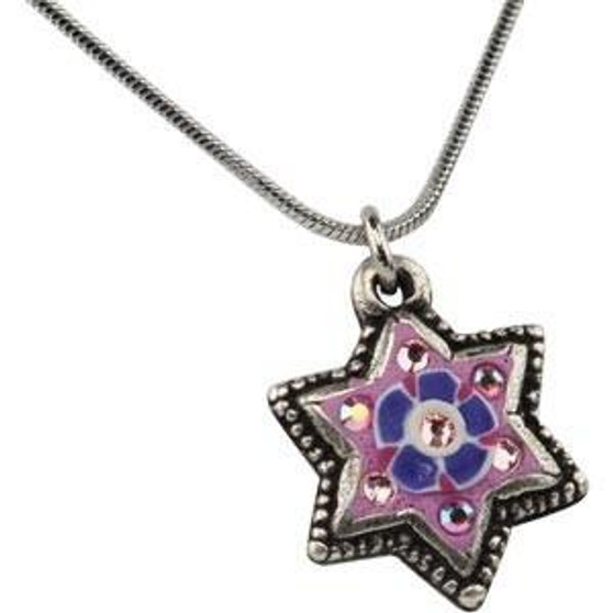 Star Of David Pendant Necklace - Fimo