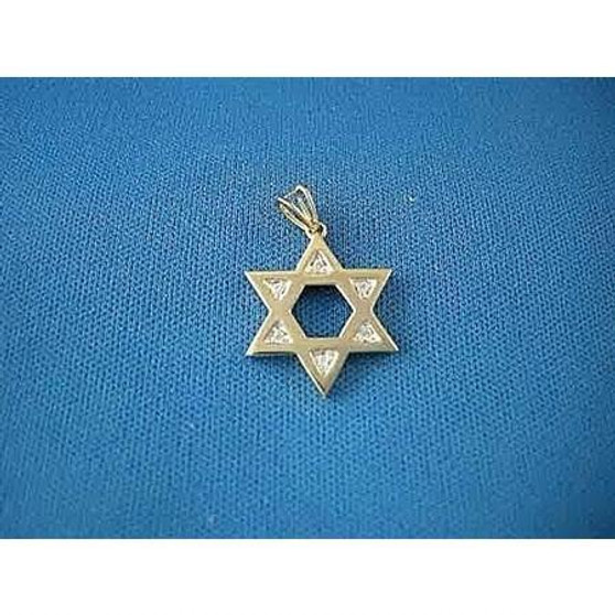 Star Of David With Open Center Diamond Pendant