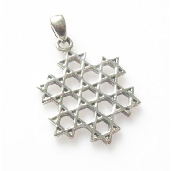 Star Of David Net Pendant