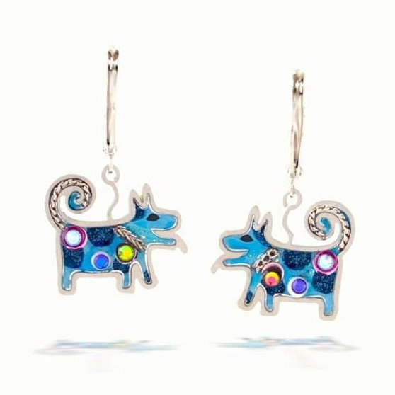 Earrings - Artistic Colorful Dogs