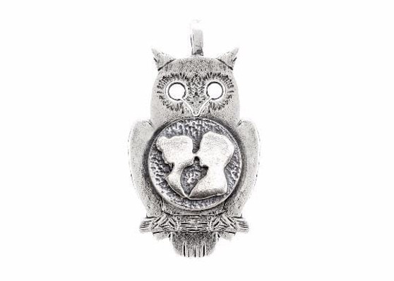 Owl coin necklace with the couple coin medallion 925 sterling silver coin medallion one of a kind handemade design